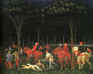 The Hunt in the Forest (right half) 1460s